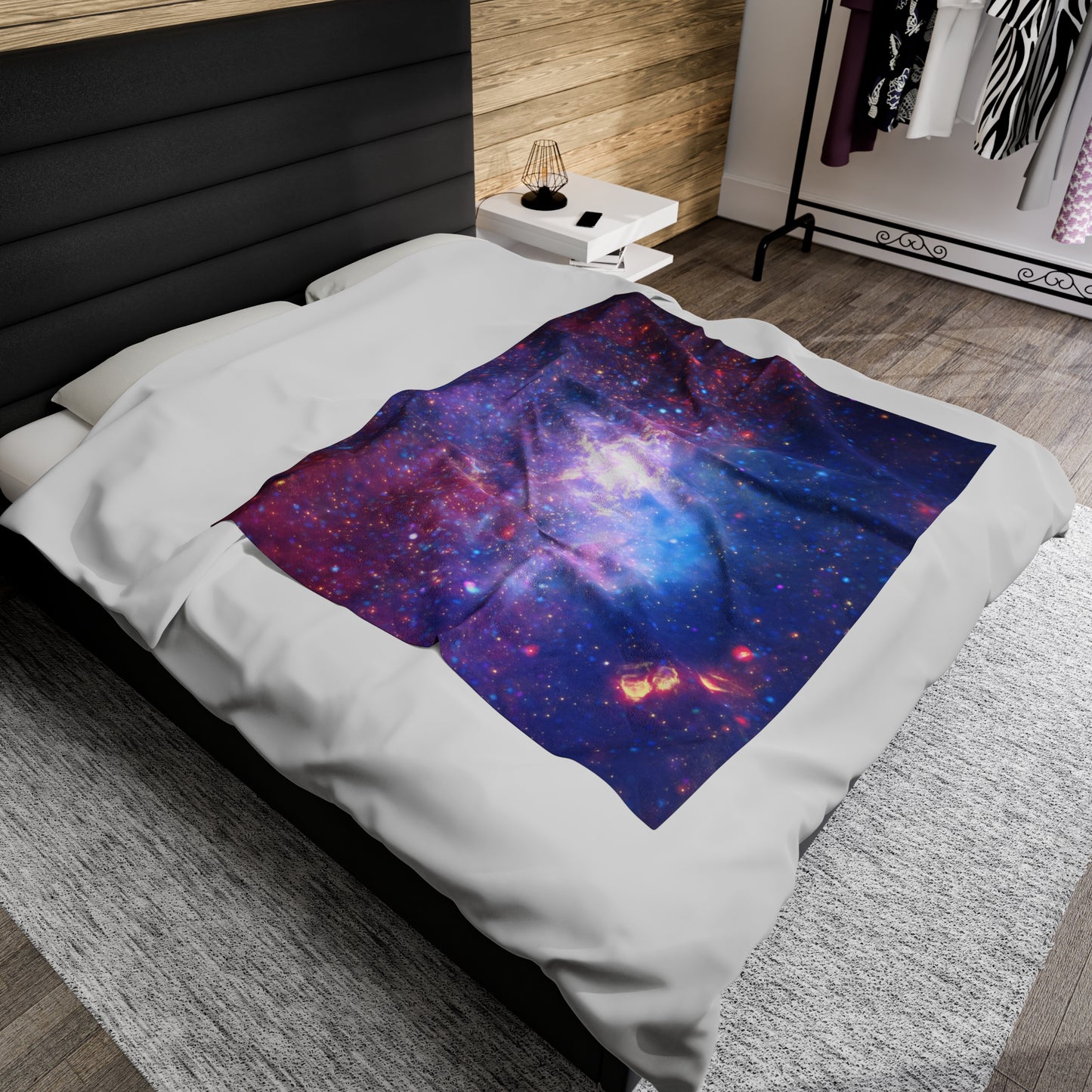 Galactic Velveteen Plush Blanket - Center Of The Milky Way Galaxy
