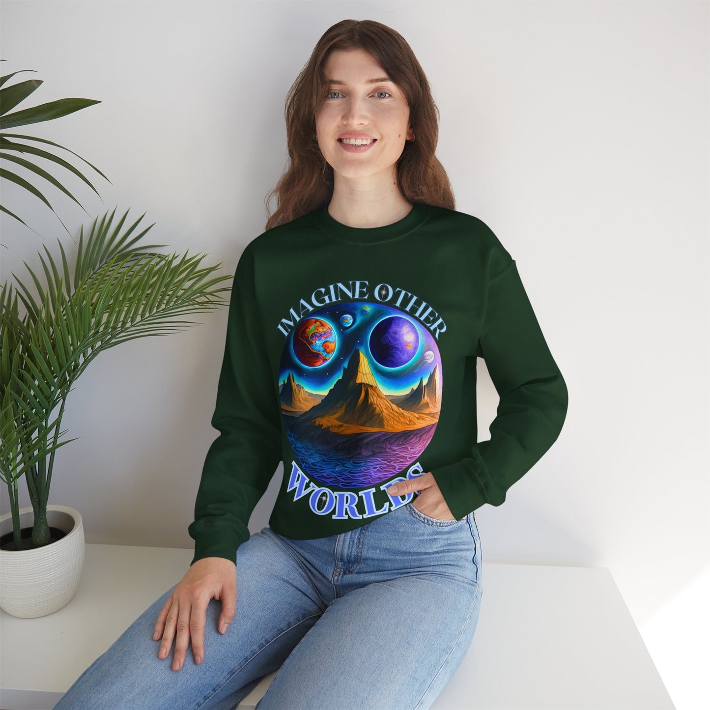 Imagine Other Worlds Unisex Crewneck Sweatshirt