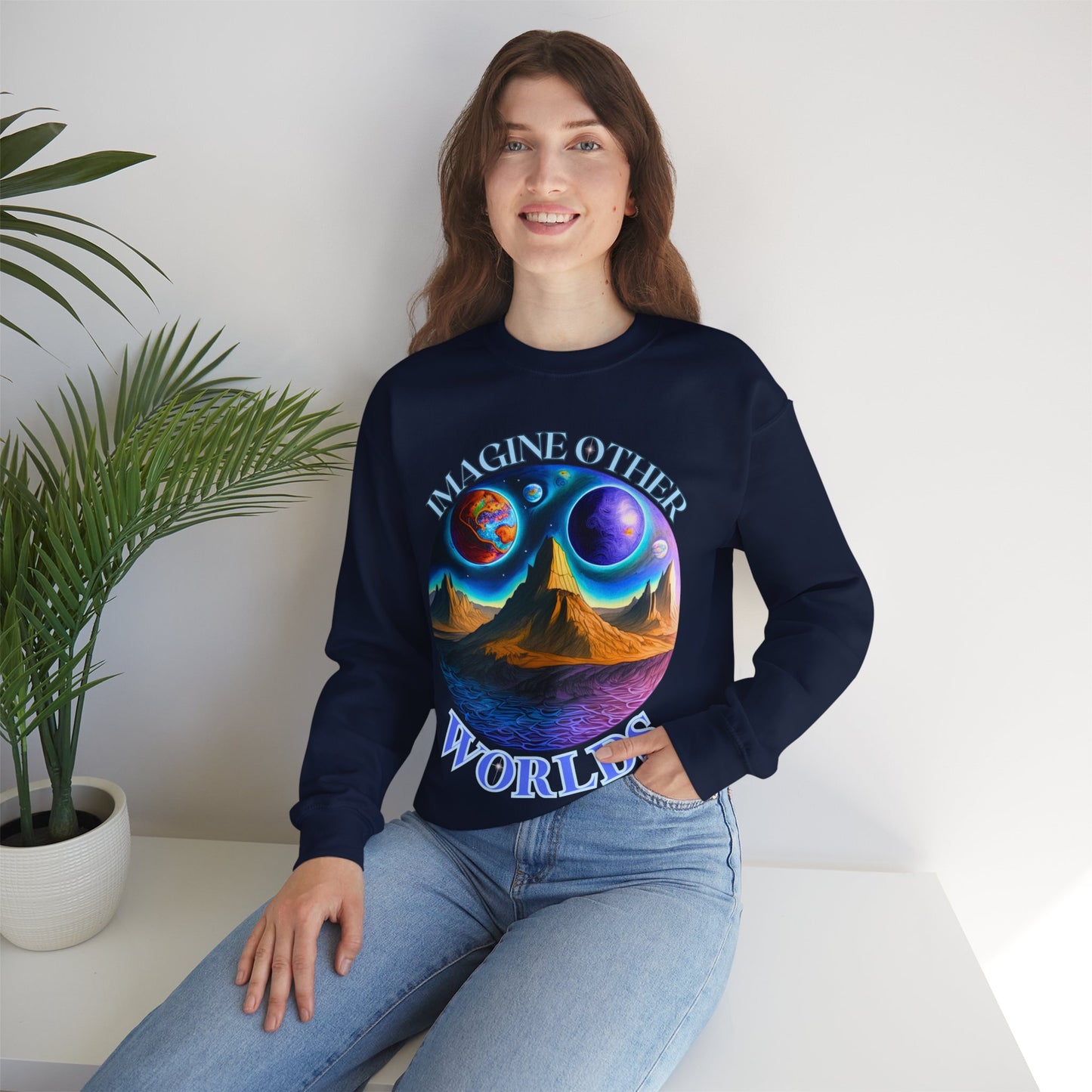 Imagine Other Worlds Unisex Crewneck Sweatshirt
