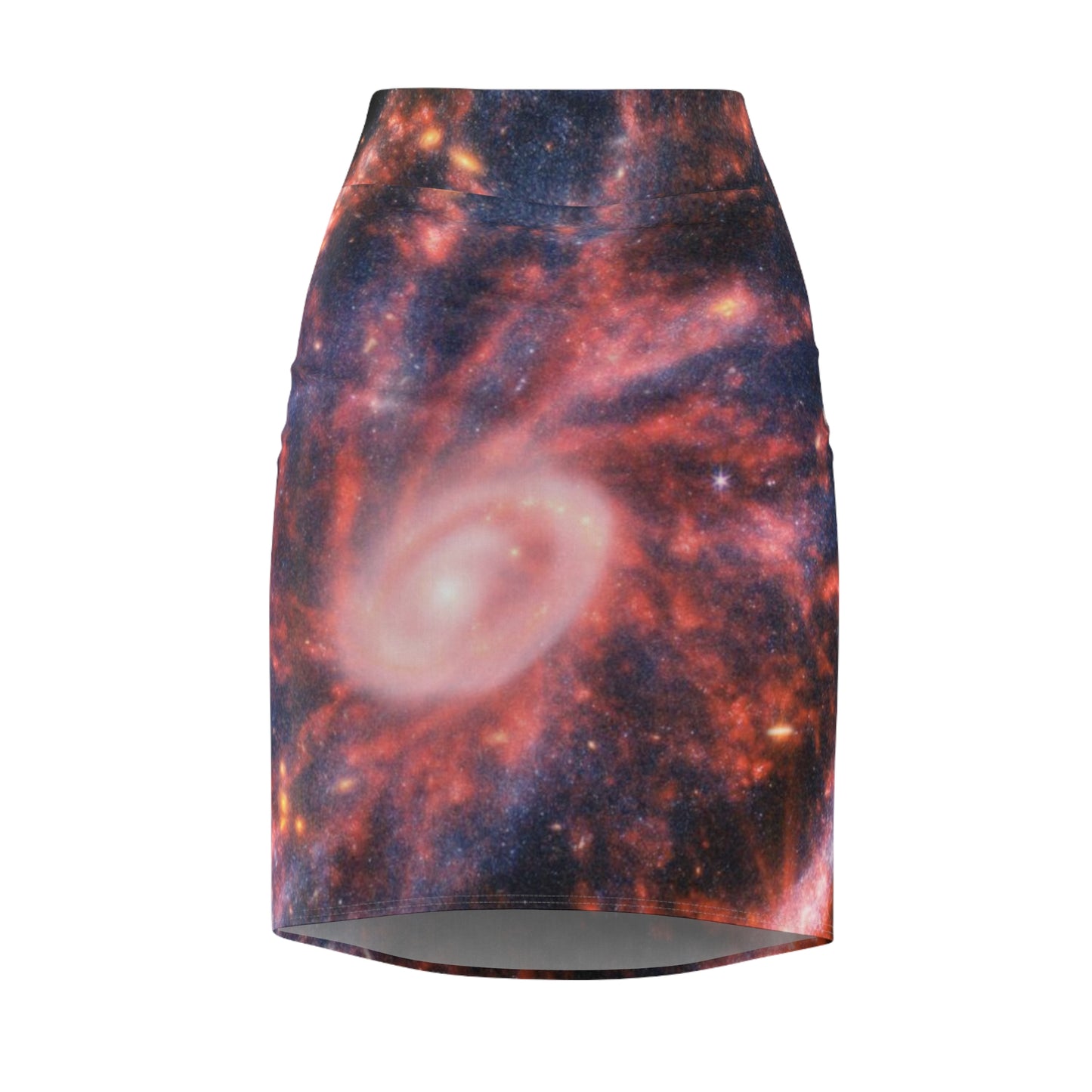 Intergalactic Women's Pencil Skirt - Cartwheel Galaxy - JWST