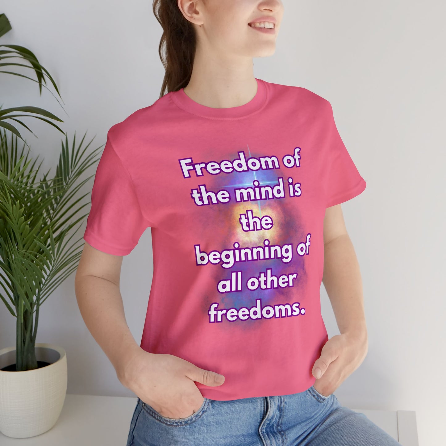 Freedom Of The Mind Is The Beginning Supernova Short Sleeve T-Shirt