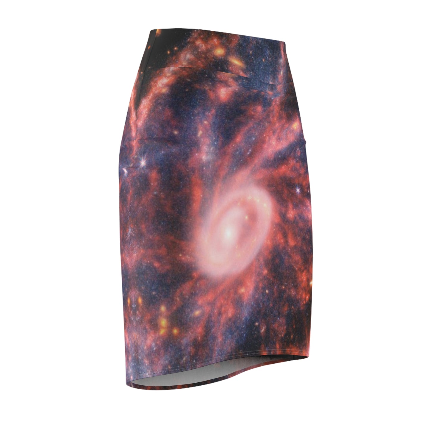 Intergalactic Women's Pencil Skirt - Cartwheel Galaxy - JWST