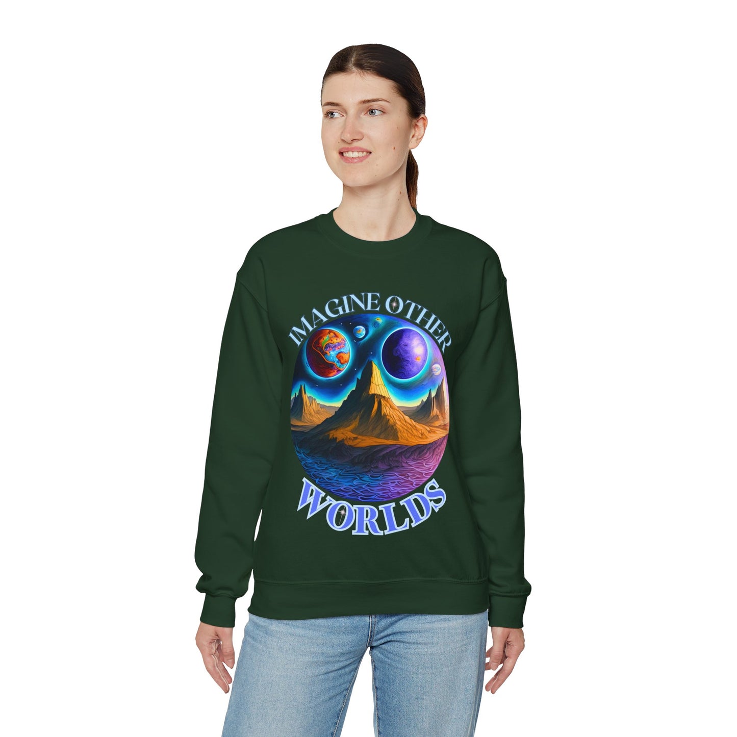 Imagine Other Worlds Unisex Crewneck Sweatshirt