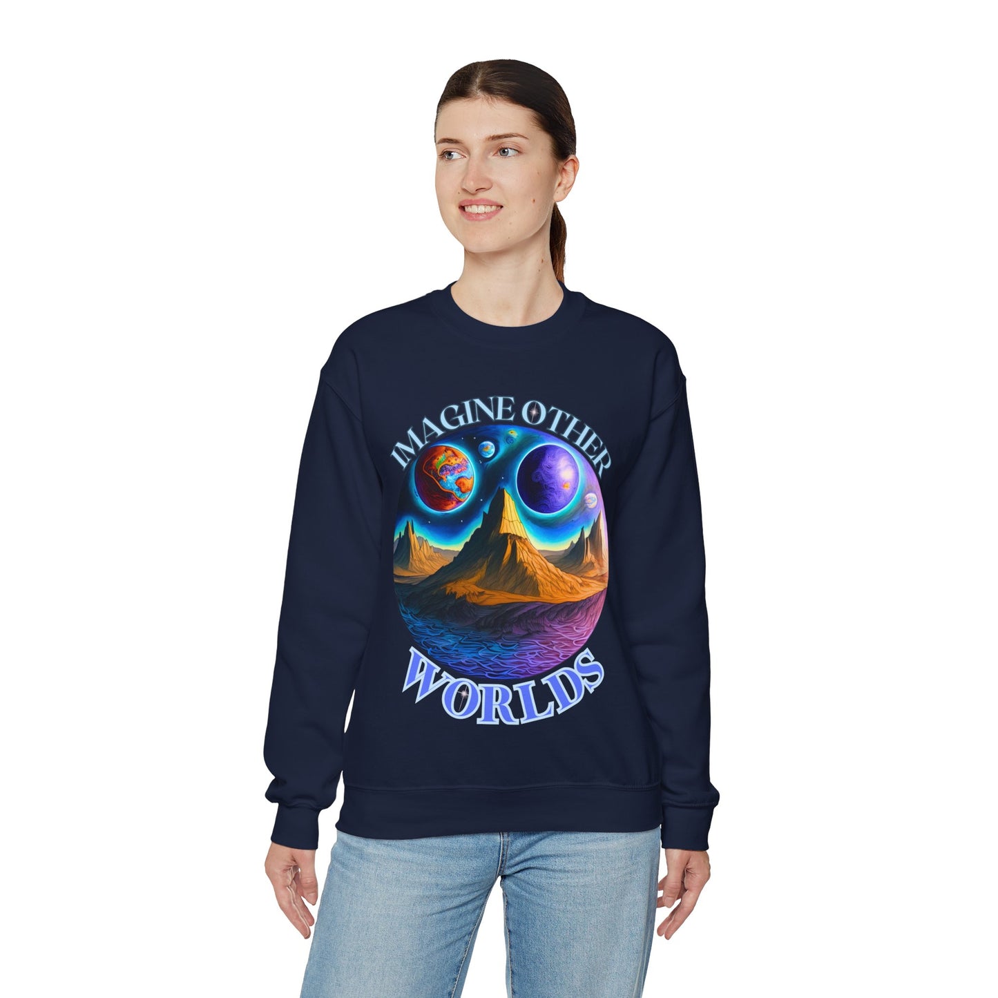 Imagine Other Worlds Unisex Crewneck Sweatshirt