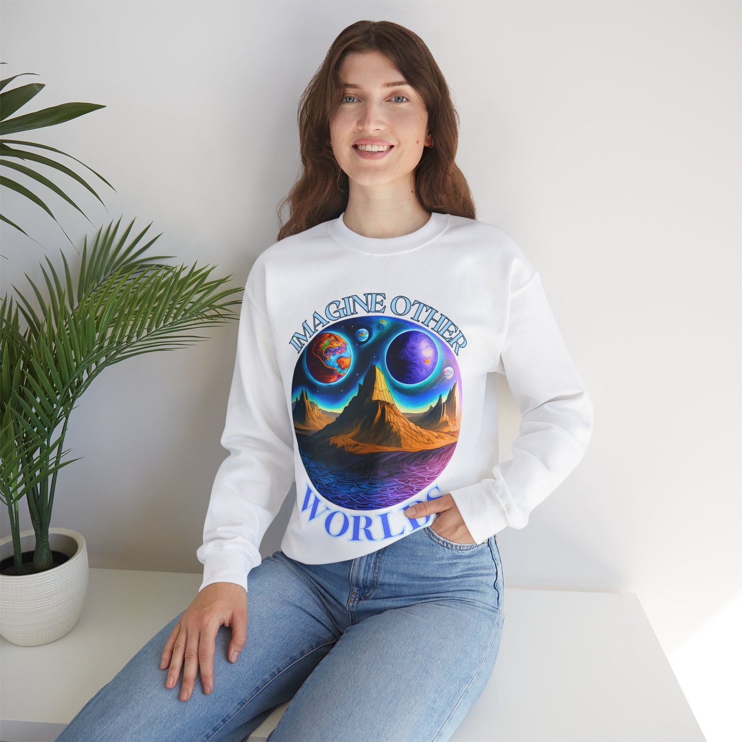 Imagine Other Worlds Unisex Crewneck Sweatshirt