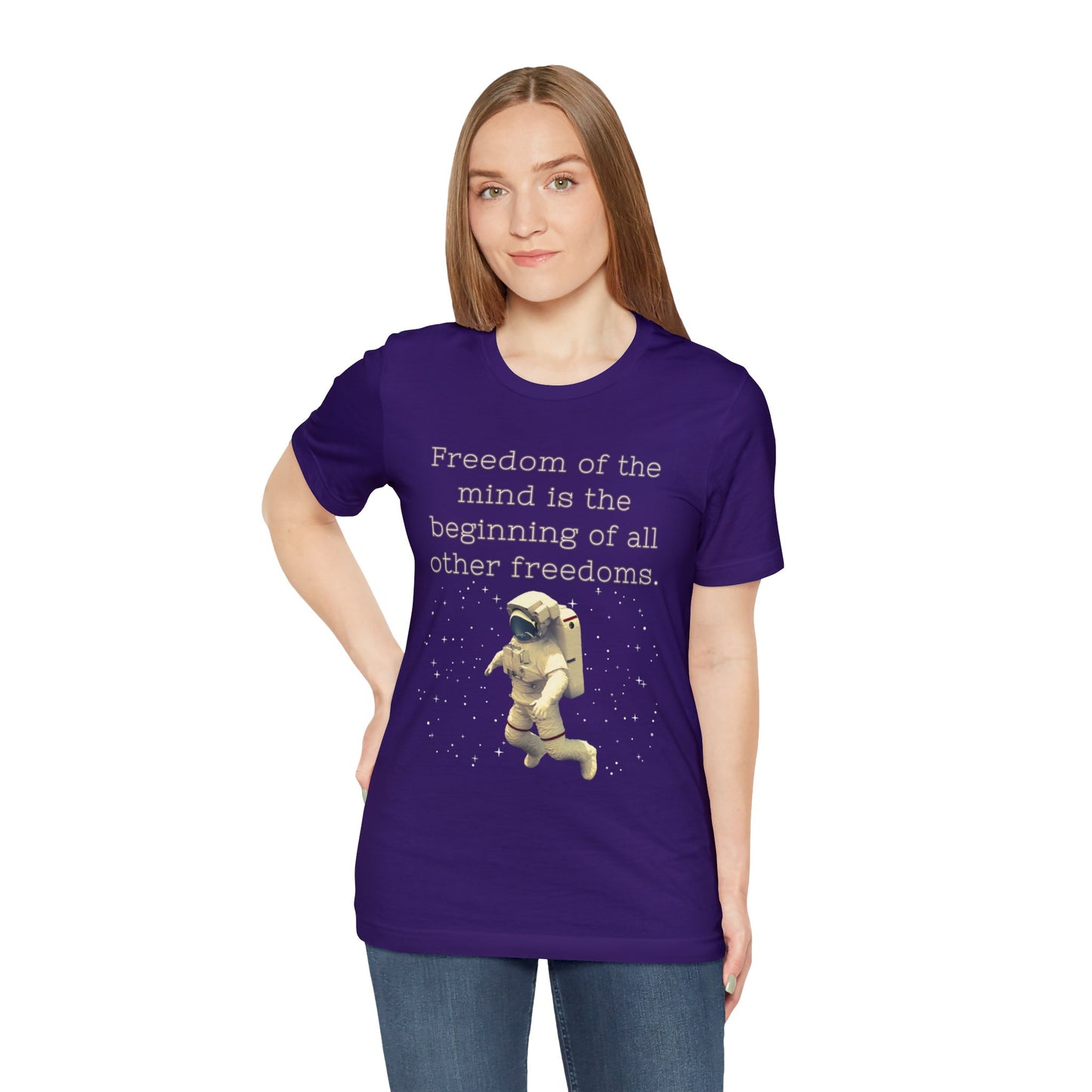 Freedom of The Mind Is The Beginning Astronaut Short Sleeve Tee