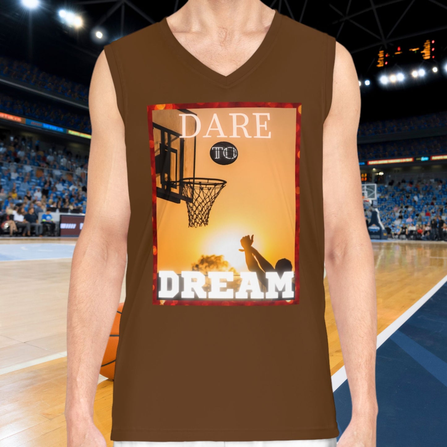 Dare To Dream Basketball Jersey Front and Back Prints