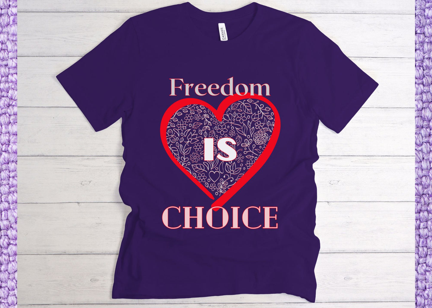 Freedom Is Choice - Heart - Short Sleeve Tee