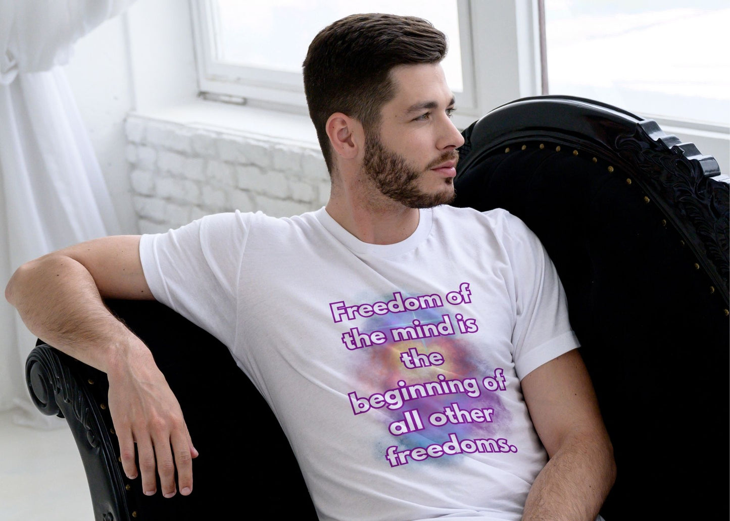 Freedom Of The Mind Is The Beginning Supernova Short Sleeve T-Shirt