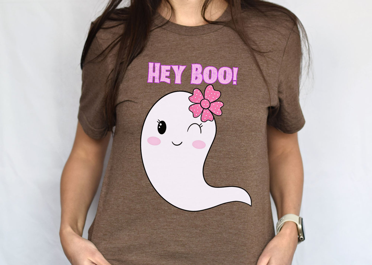 Hey Boo! Cute Ghost Short Sleeve T-Shirt