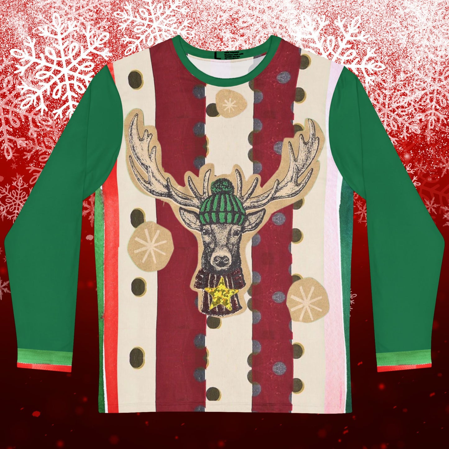 Holiday Deer Men's Long Sleeve Shirt