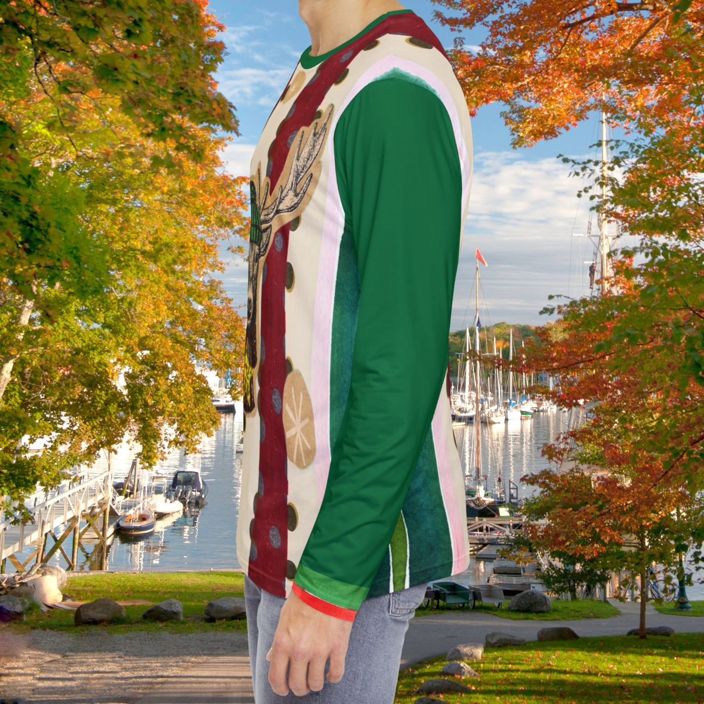 Holiday Deer Men's Long Sleeve Shirt