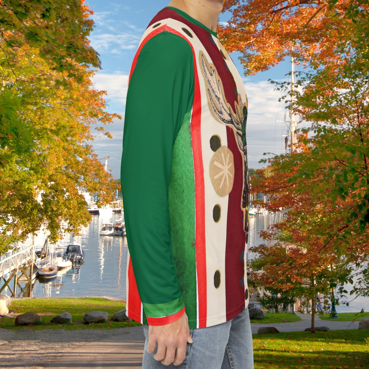 Holiday Deer Men's Long Sleeve Shirt