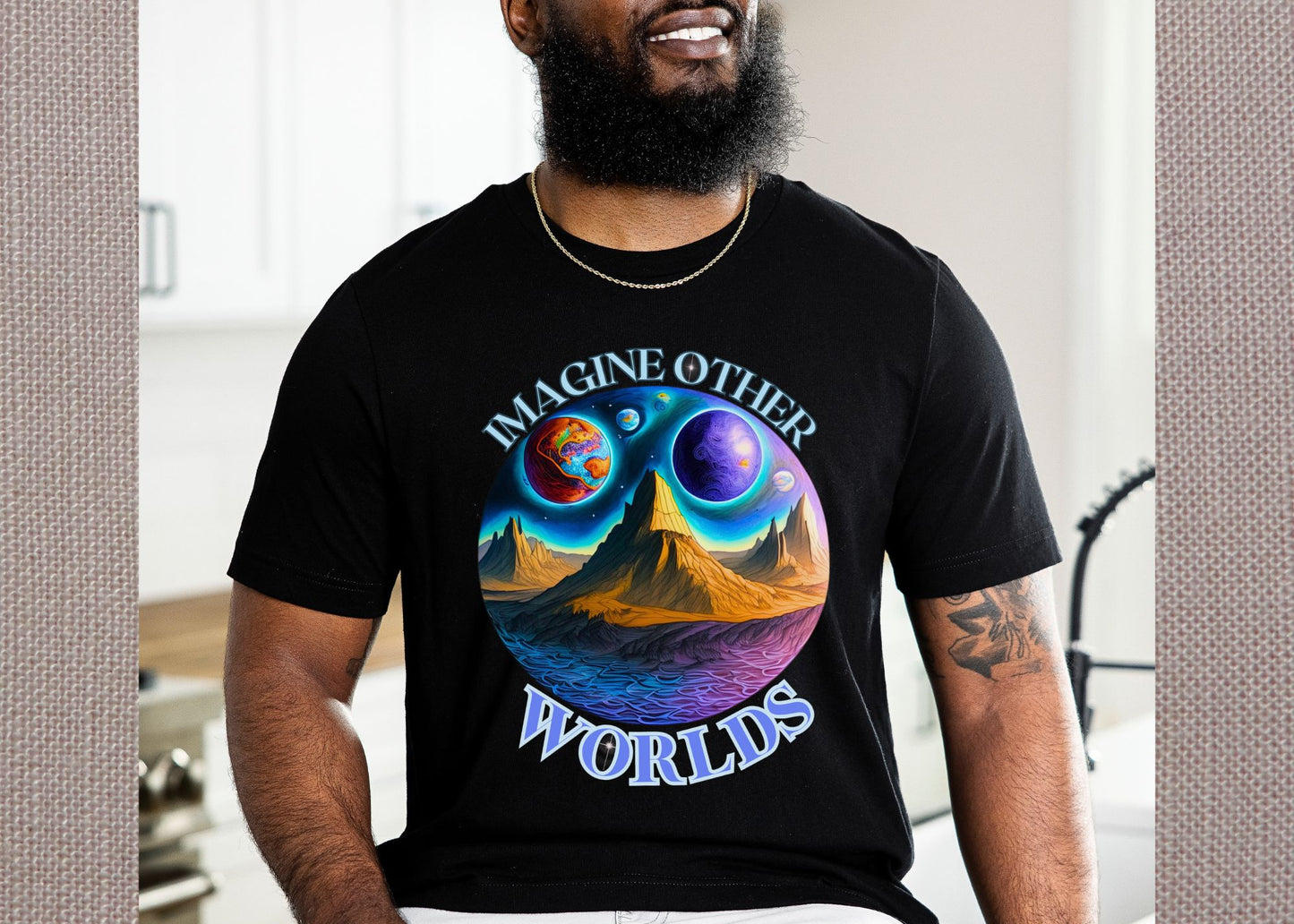 Imagine Other Worlds V1 Short Sleeve T-Shirt