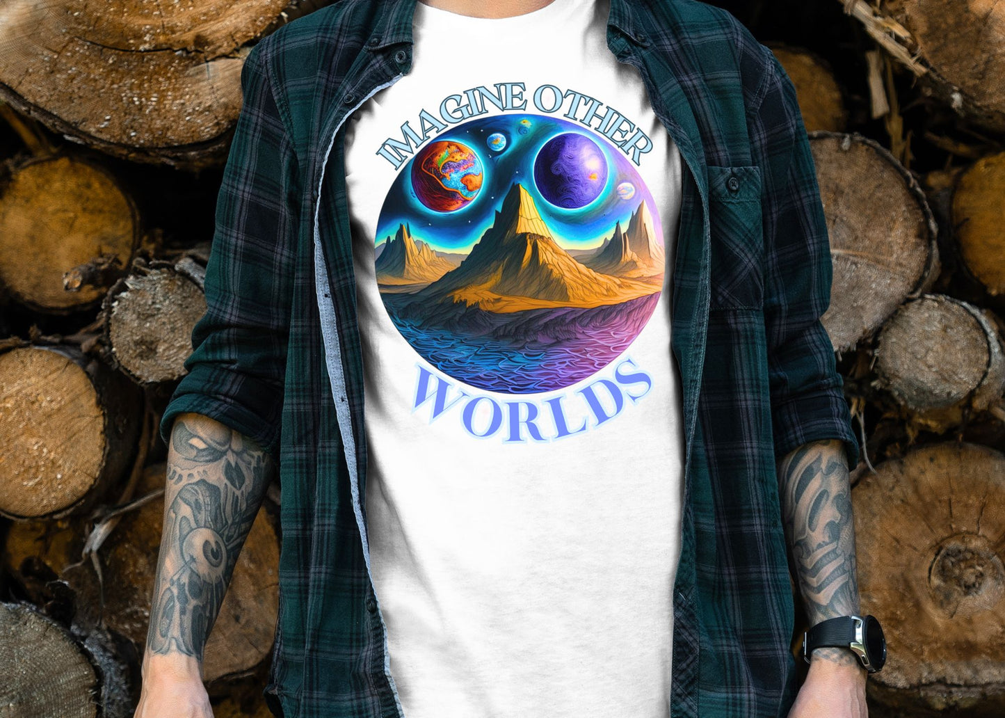 Imagine Other Worlds V1 Short Sleeve T-Shirt