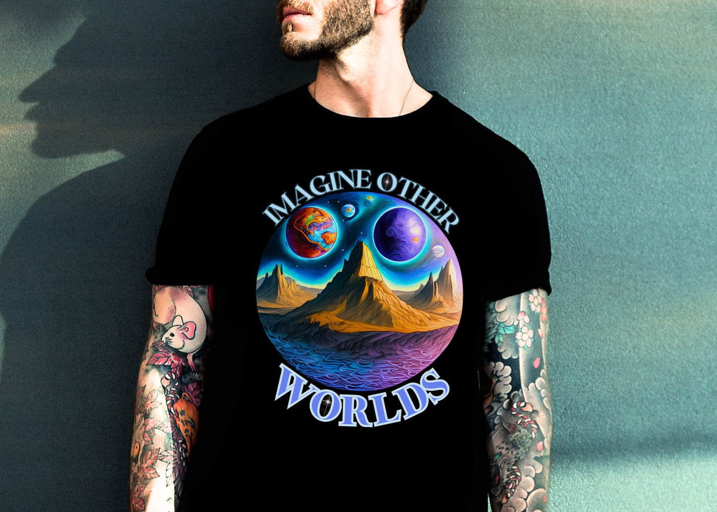 Imagine Other Worlds V1 Short Sleeve T-Shirt