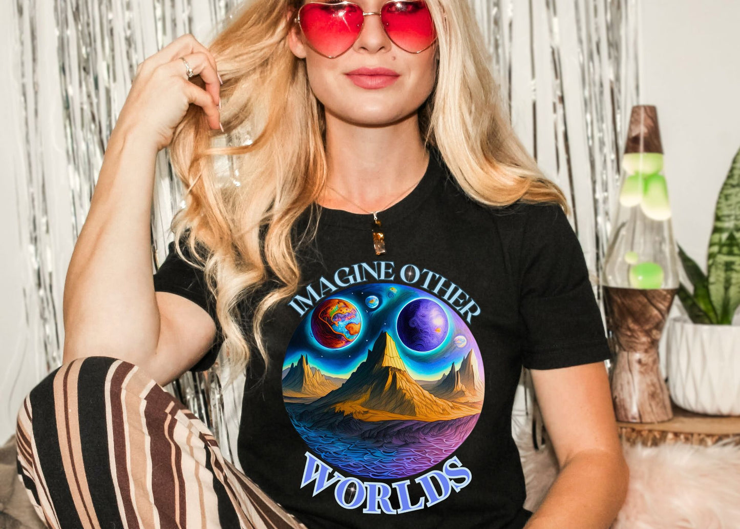 Imagine Other Worlds V1 Short Sleeve T-Shirt