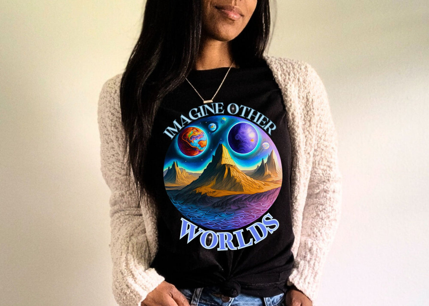 Imagine Other Worlds V1 Short Sleeve T-Shirt