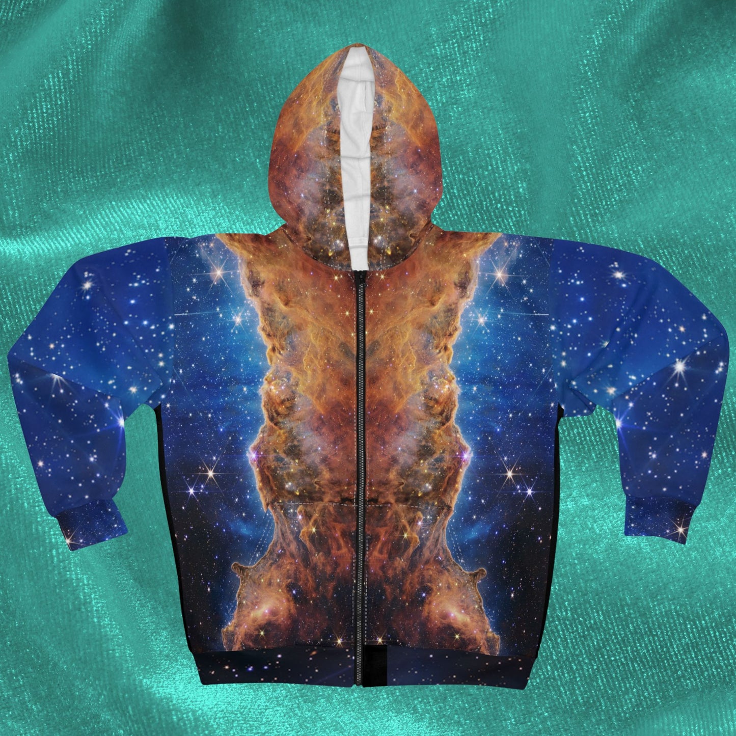 Intergalactic Unisex Zip Hoodie - Cosmic Cliffs in the Carina Nebula - JWST