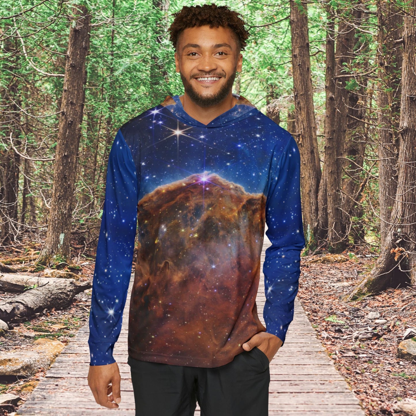 The Carina Nebula Men's Sports Warmup Hoodie