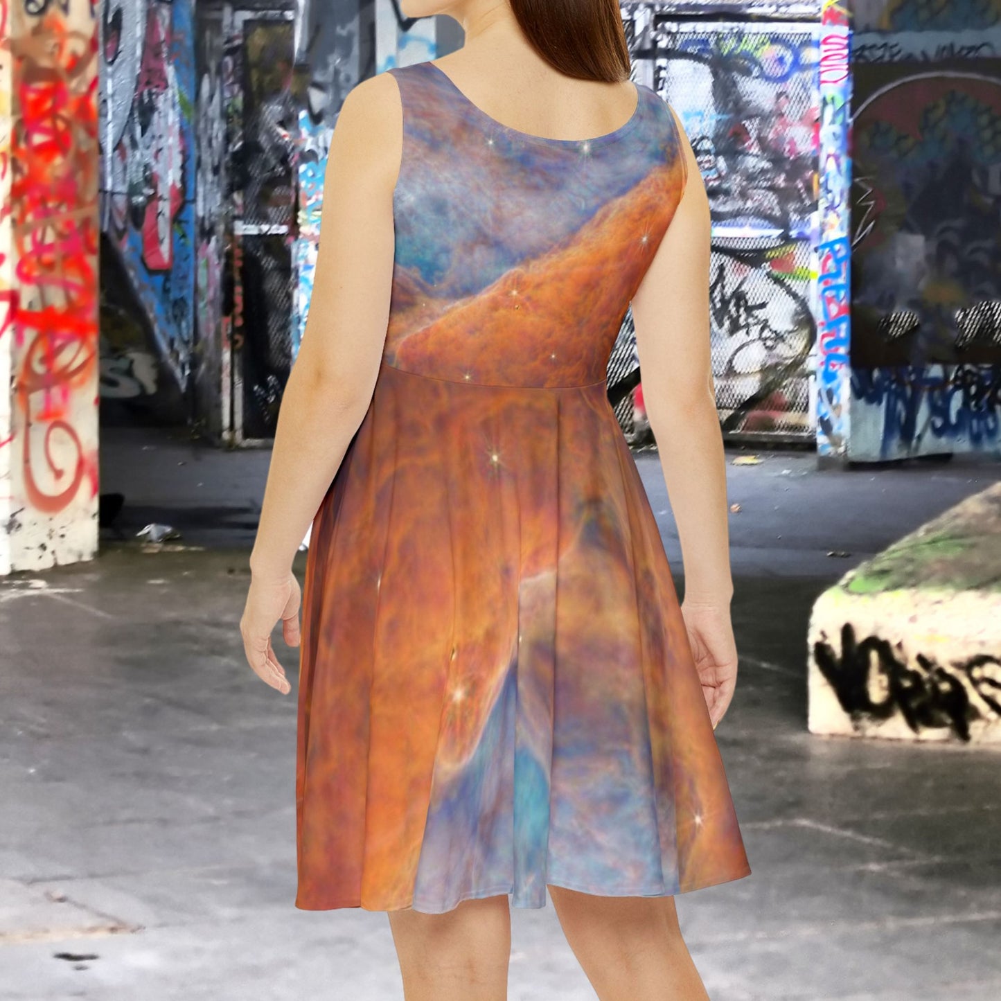 Intergalactic Women's Skater Dress - Orion Bar In The Orion Nebula - JWST