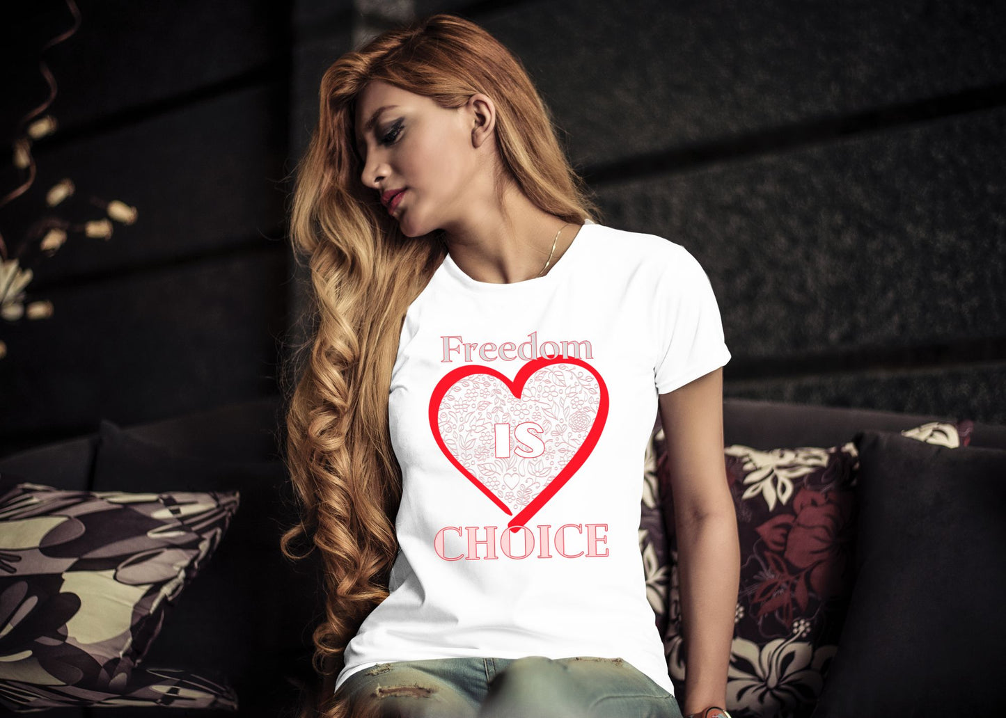 Freedom Is Choice - Heart - Short Sleeve Tee