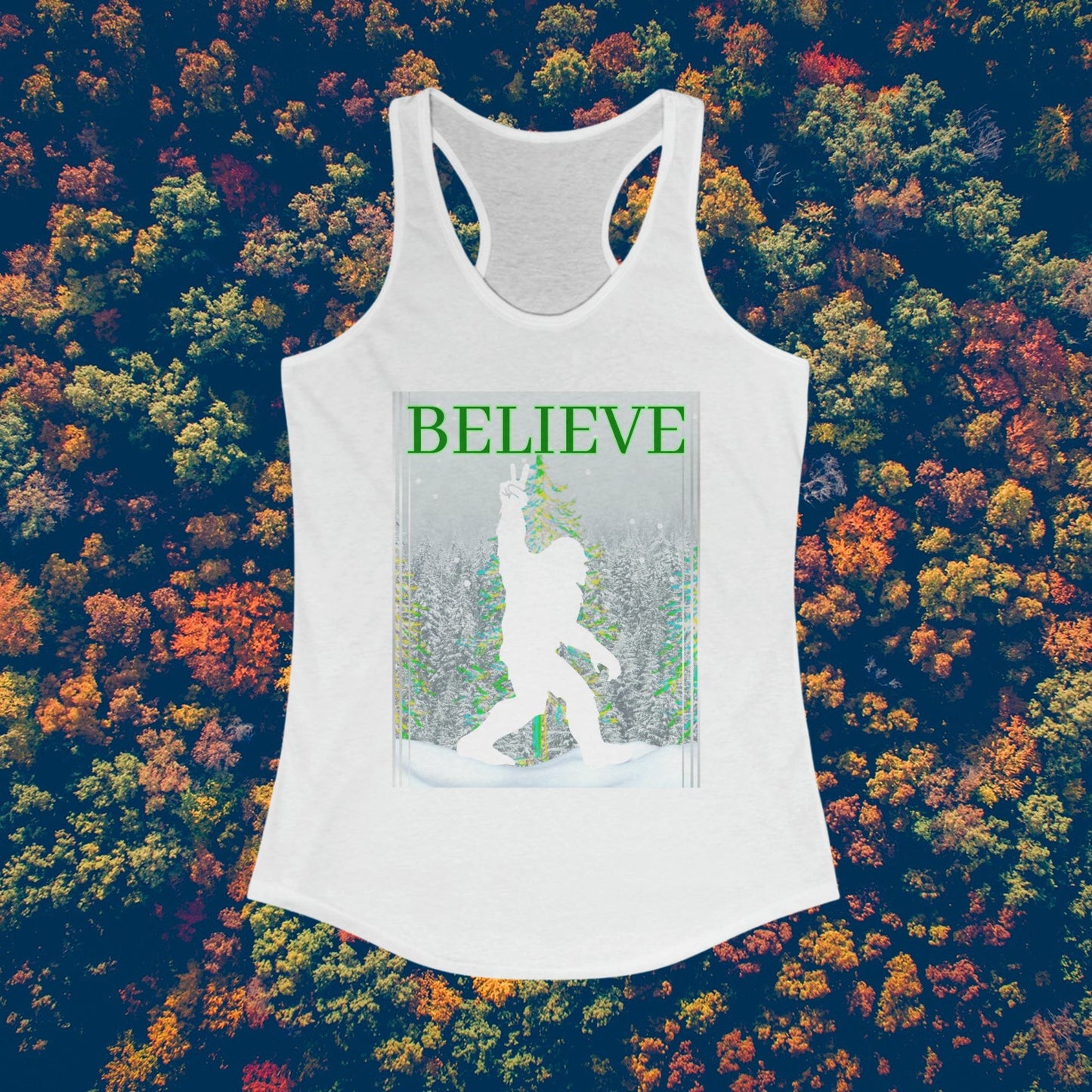 I Believe Yeti Racerback Tank Top