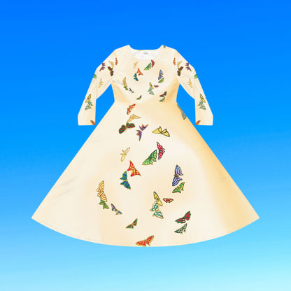 1000 Butterflies Women's Long Sleeve Dress