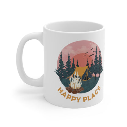 Happy Place Camping Ceramic Mug 11oz