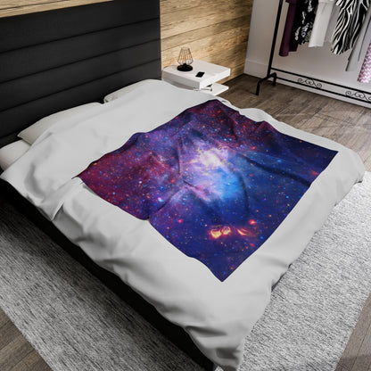 Galactic Velveteen Plush Blanket - Center Of The Milky Way Galaxy - Hubble Telescope