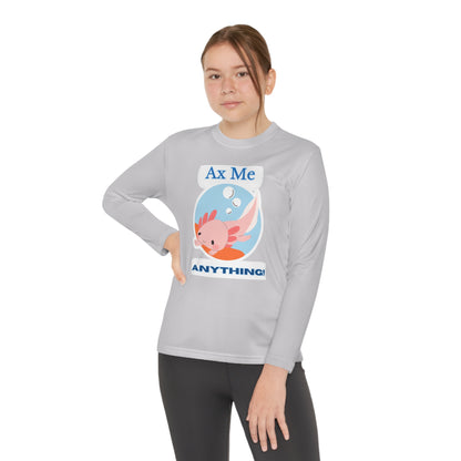 Ax Me Anything Axolotl Youth Long Sleeve Tee