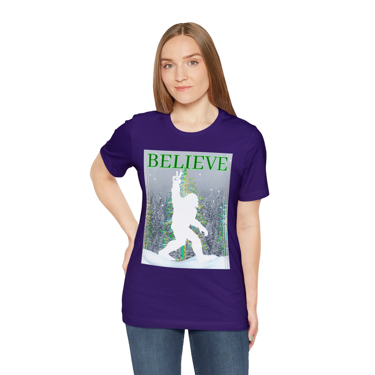 Yeti Believe Snow Forest Unisex Jersey Short Sleeve Tee