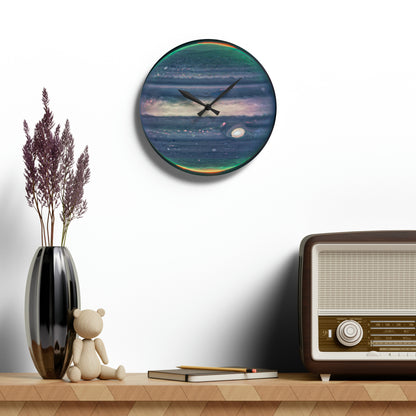 Auroras on Jupiter Planetary Wall Clock