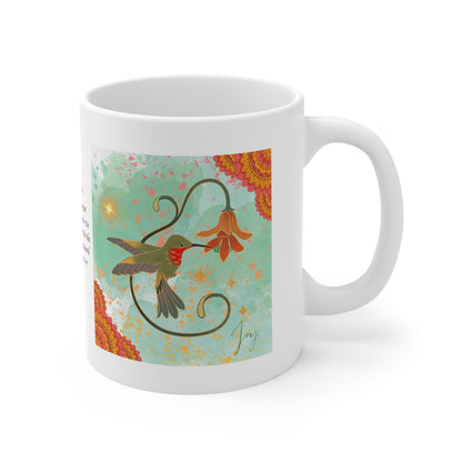 Hummingbird Joy Ceramic Mug 11oz