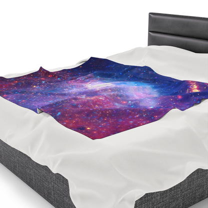 Galactic Velveteen Plush Blanket - Center Of The Milky Way Galaxy - Hubble Telescope