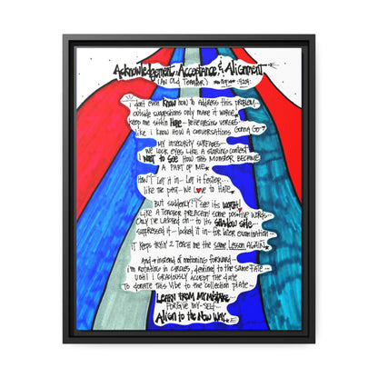 Acknowledgement Acceptance Alignment - **ncf art** - Pen, Colored Marker, Matte Canvas, Black Frame