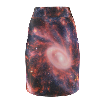 Intergalactic Women's Pencil Skirt  - Cartwheel Galaxy - JWST