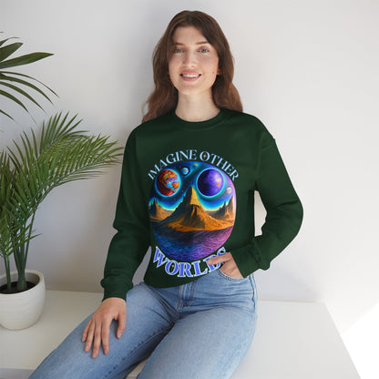 Imagine Other Worlds V1 Unisex Crewneck Sweatshirt