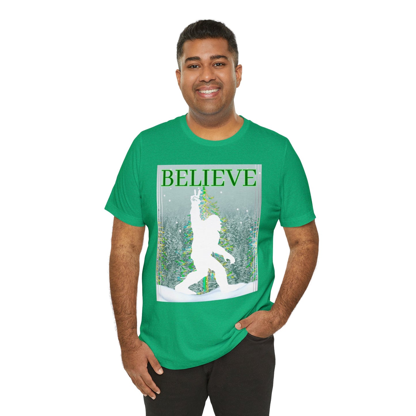 Yeti Believe Snow Forest Unisex Jersey Short Sleeve Tee