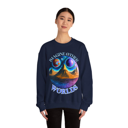 Imagine Other Worlds V1 Unisex Crewneck Sweatshirt