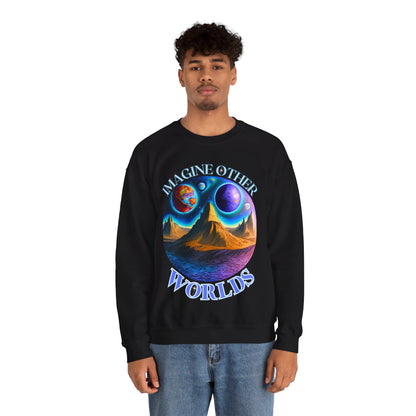 Imagine Other Worlds V1 Unisex Crewneck Sweatshirt