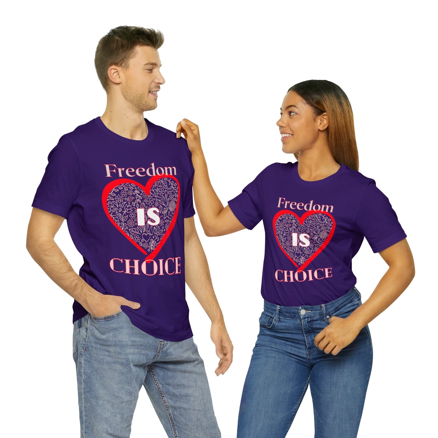 Freedom Is Choice Heart Unisex Jersey Short Sleeve Tee