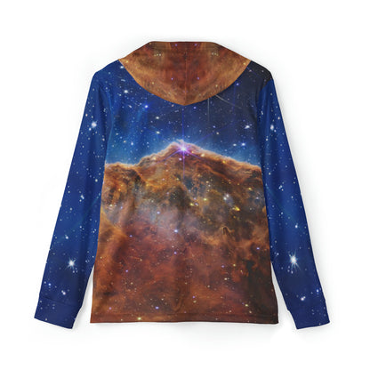 Intergalactic Men's Sports Warmup Hoodie - Cosmic Cliffs In The Carina Nebula - JWST