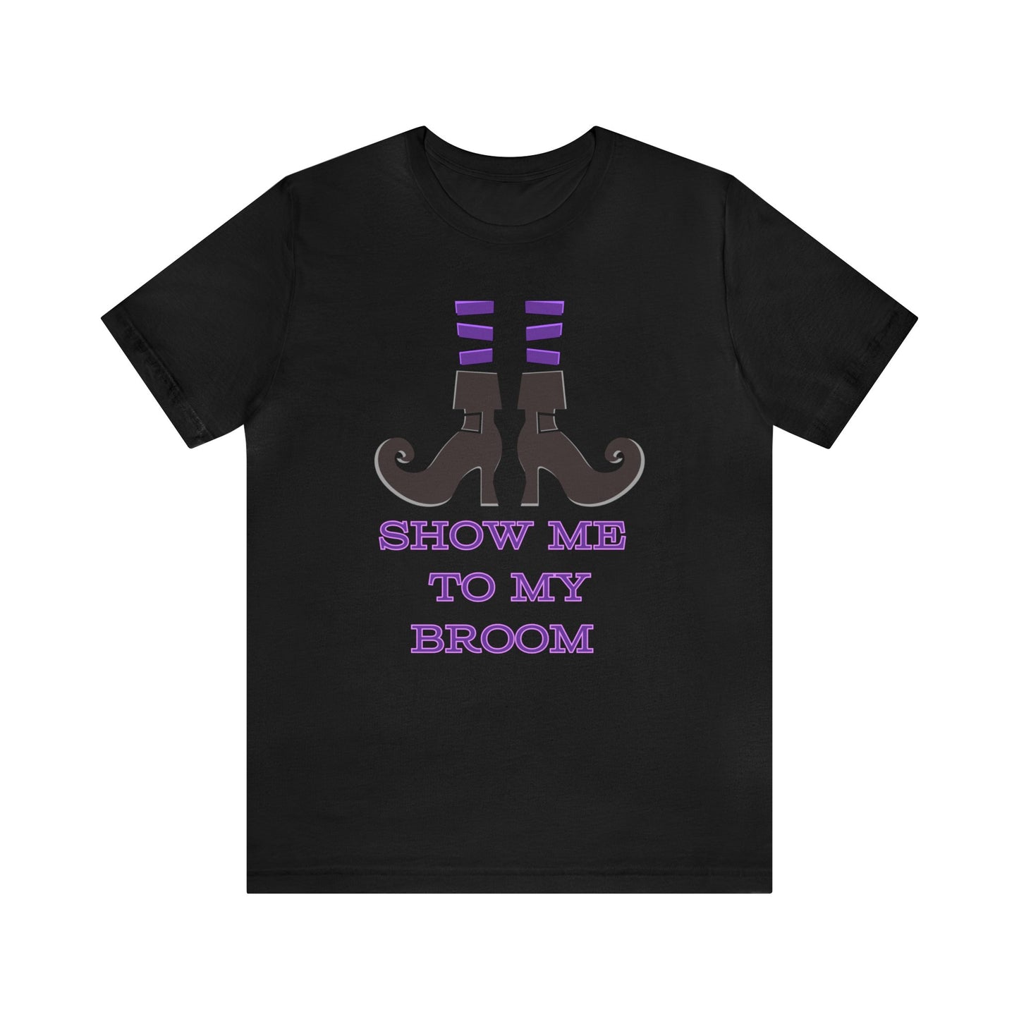 Show Me To My Broom Unisex Jersey Short Sleeve Tee