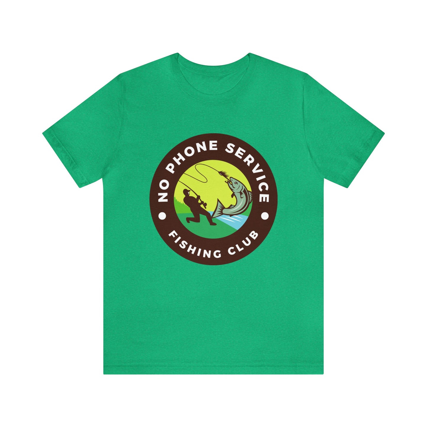 No Phone Service Fishing Club Unisex Jersey Short Sleeve Tee