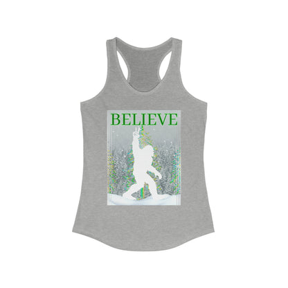 I Believe Yeti Women's Ideal Racerback Tank