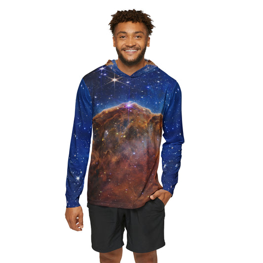 Intergalactic Men's Sports Warmup Hoodie - Cosmic Cliffs In The Carina Nebula - JWST