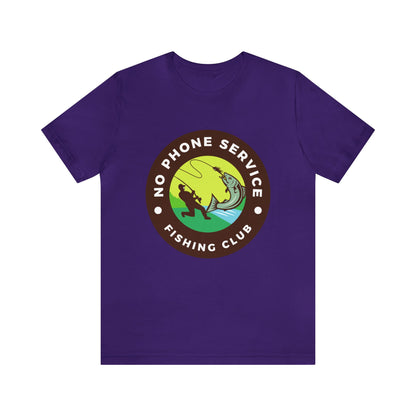 No Phone Service Fishing Club Unisex Jersey Short Sleeve Tee