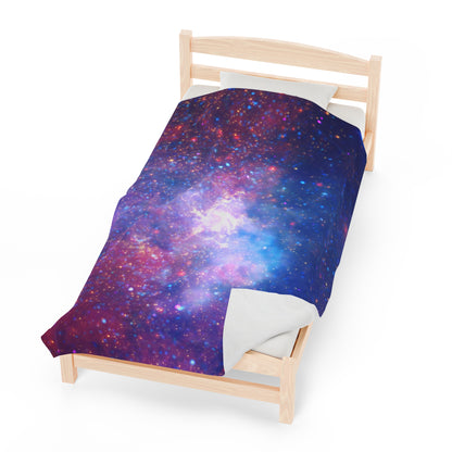 Galactic Velveteen Plush Blanket - Center Of The Milky Way Galaxy - Hubble Telescope