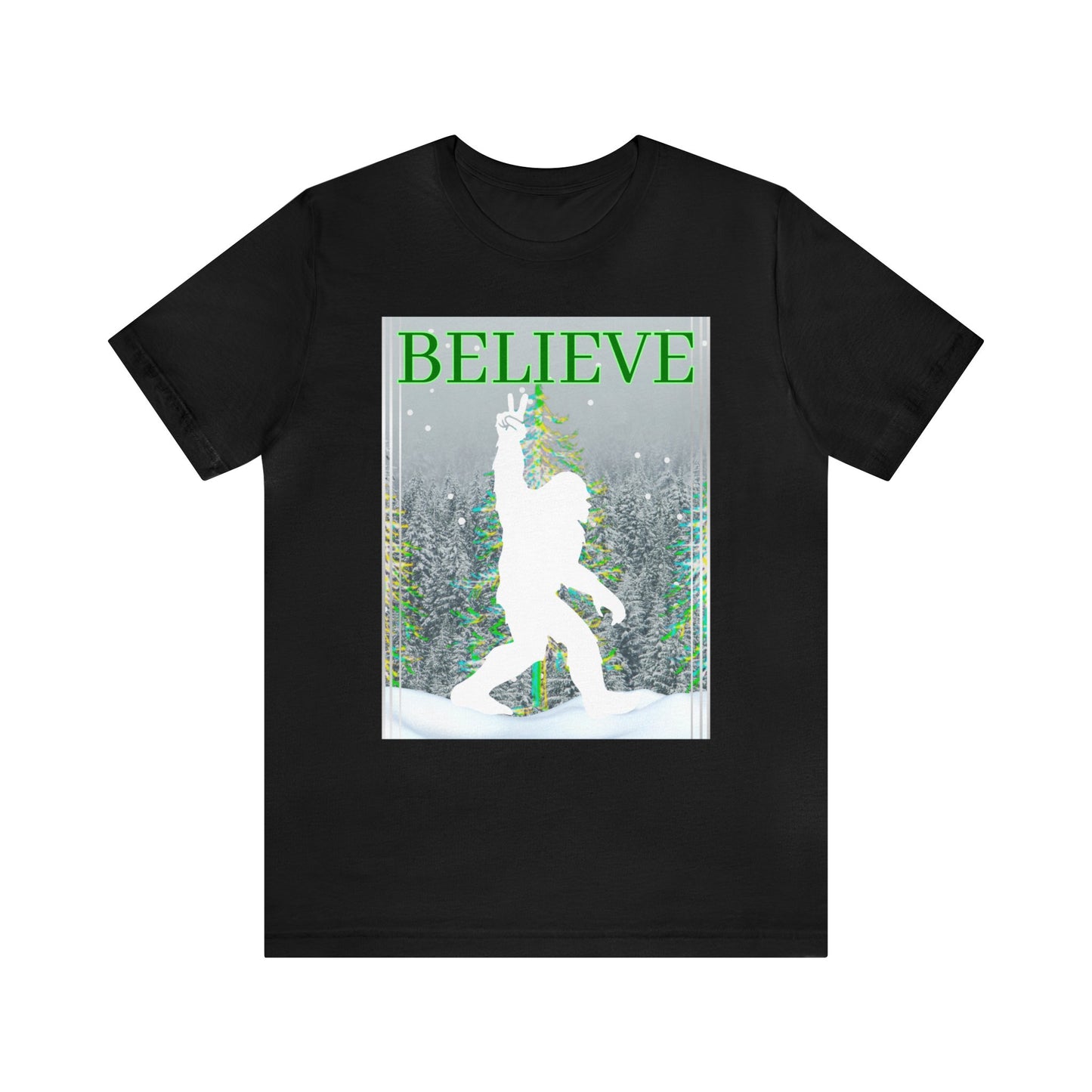 Yeti Believe Snow Forest Unisex Jersey Short Sleeve Tee